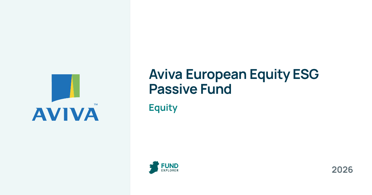 European Equity Esg Passive Fund Series 1 pension fund by Aviva — National Pension Helpline